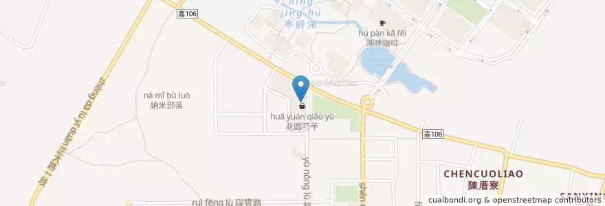 Mapa de ubicacion de 三米藍 en Taiwan, Provincia Di Taiwan, Contea Di Chiayi, 民雄鄉.