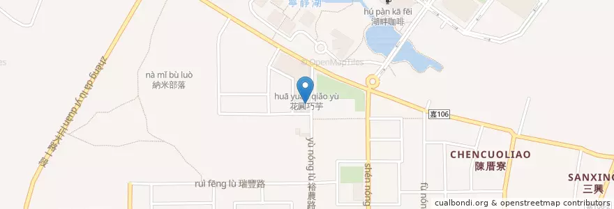Mapa de ubicacion de 8鍋時尚新穎小火鍋 en Taiwán, Provincia De Taiwán, Condado De Chiayi, 民雄鄉.