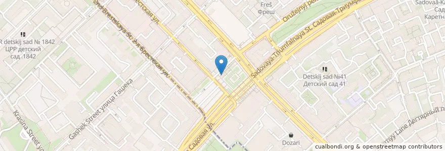 Mapa de ubicacion de Burger Heroes en Rússia, Distrito Federal Central, Москва, Центральный Административный Округ, Тверской Район.