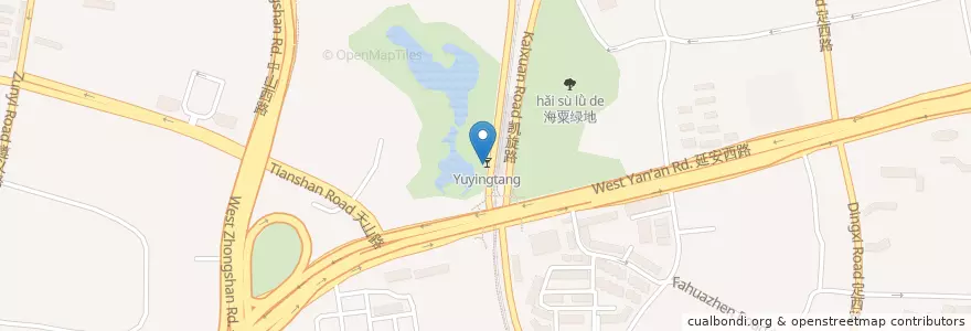 Mapa de ubicacion de 育音堂 Yuyintang en 中国, 上海市, 長寧区.