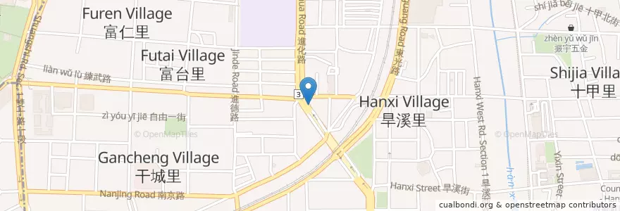 Mapa de ubicacion de 中國醫藥大學東區分院 en Taiwán, Taichung, 東區.