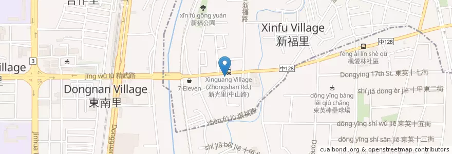 Mapa de ubicacion de 石二鍋 en 臺灣, 臺中市, 東區.