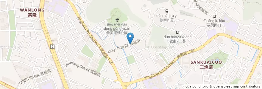 Mapa de ubicacion de 垃圾，資源回收限時收受點 en 臺灣, 新北市, 臺北市, 文山區.