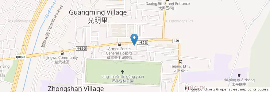 Mapa de ubicacion de 台灣中油 en Taiwan, Taichung, Taiping District.