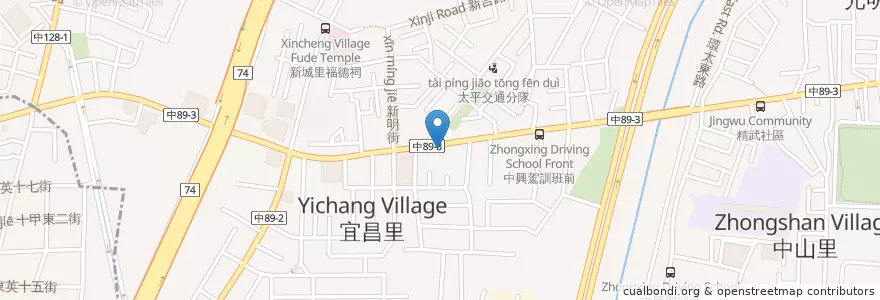 Mapa de ubicacion de 麥當勞 en Taïwan, Taichung, 太平區.