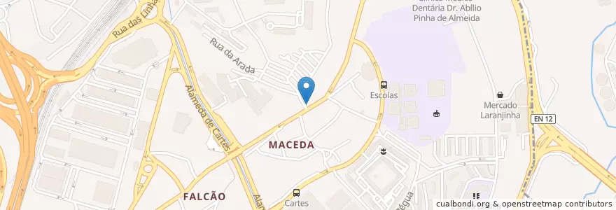 Mapa de ubicacion de Café Xanoca en البرتغال, المنطقة الشمالية (البرتغال), Área Metropolitana Do Porto, بورتو, بورتو, Campanhã.
