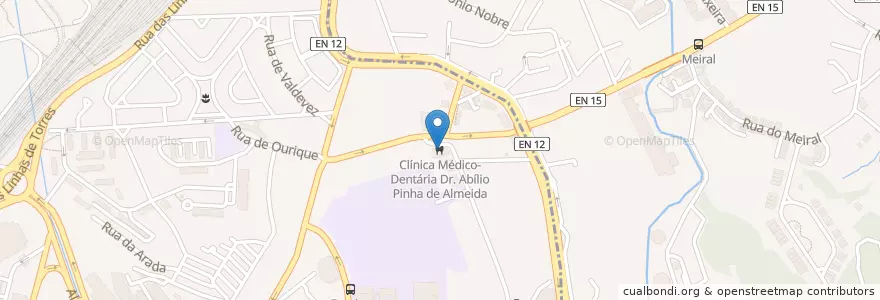 Mapa de ubicacion de Clínica Médico-Dentária Doutor Abílio Pinha de Almeida en Portugal, Nord, Área Metropolitana Do Porto, Porto, Porto, Campanhã.