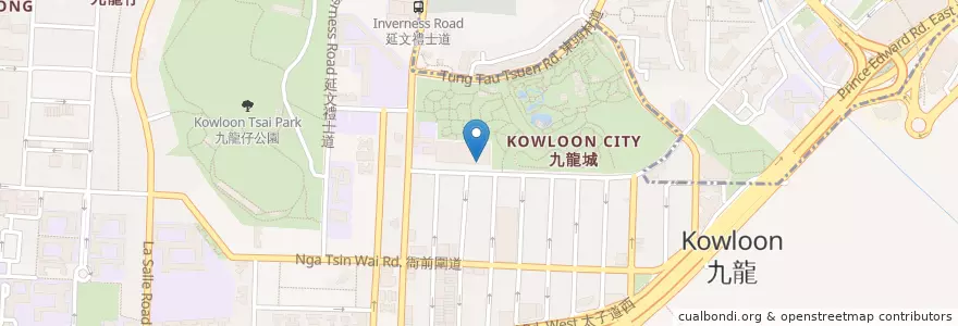 Mapa de ubicacion de 九龍城廣場 Kowloon City Plaza en China, Provincia De Cantón, Hong Kong, Kowloon, Nuevos Territorios, 九龍城區 Kowloon City District.