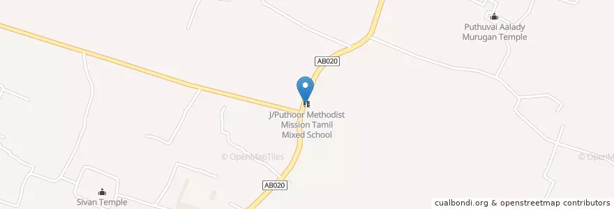 Mapa de ubicacion de J/Puthoor Methodist Mission Tamil Mixed School en スリランカ, 北部州, ジャフナ県.