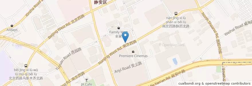 Mapa de ubicacion de Bread etc. en 中国, 上海市, 静安区.