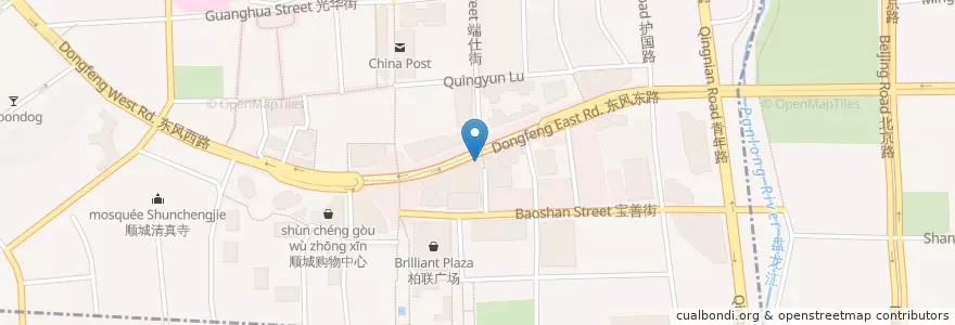 Mapa de ubicacion de 嘉华鲜花饼屋 en Chine, Yunnan, 昆明市, 五华区, 护国街道.
