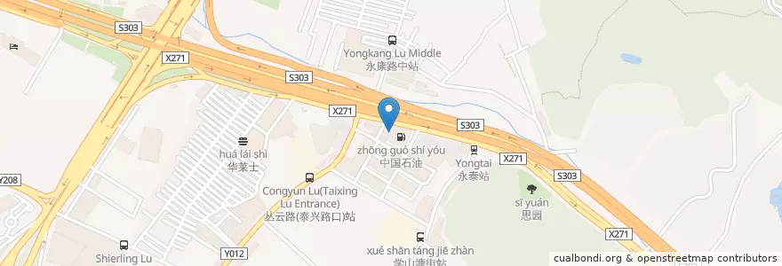 Mapa de ubicacion de 朝天门 en 中国, 広東省, 広州市, 白云区.