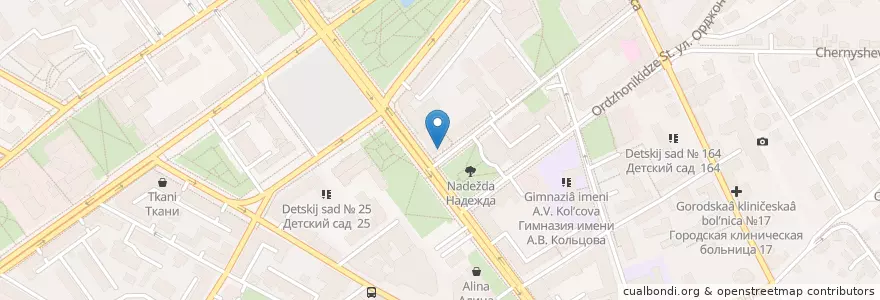 Mapa de ubicacion de Хинкальная en Rusia, Distrito Federal Central, Óblast De Vorónezh, Городской Округ Воронеж.