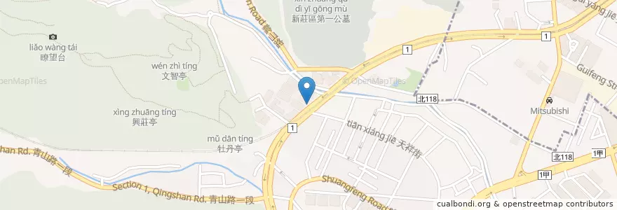 Mapa de ubicacion de 伊吉邦社區 en Taiwan, 新北市, 新莊區.