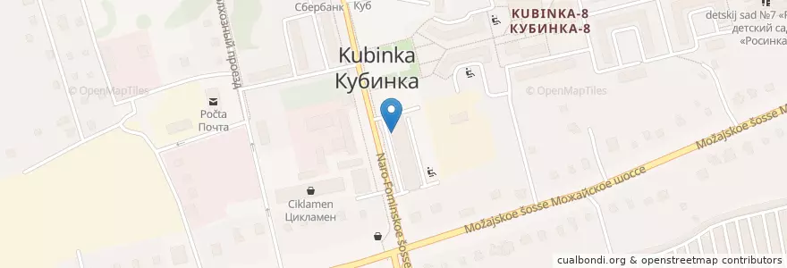 Mapa de ubicacion de Сакура en ロシア, 中央連邦管区, モスクワ州, Одинцовский Городской Округ.
