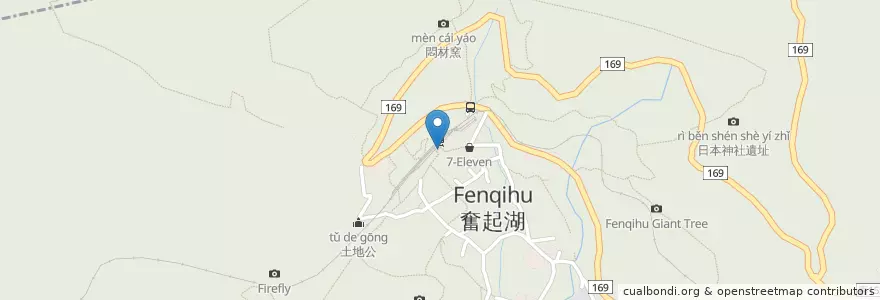 Mapa de ubicacion de 蘭香食堂 en تایوان, 臺灣省, 嘉義縣, 竹崎鄉.