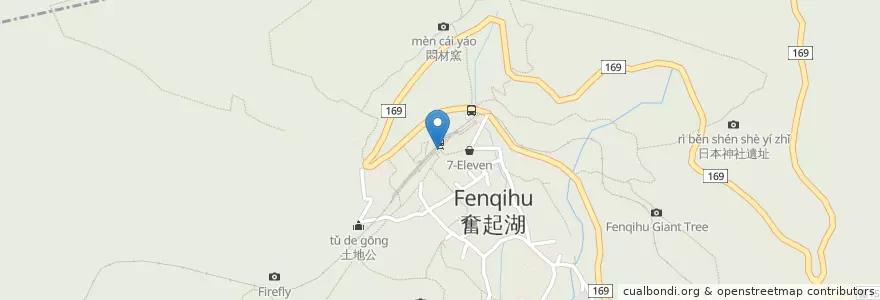 Mapa de ubicacion de 登山食堂 en 臺灣, 臺灣省, 嘉義縣, 竹崎鄉.