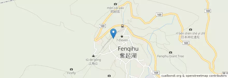 Mapa de ubicacion de 德銘餅舖 en Tayvan, 臺灣省, 嘉義縣, 竹崎鄉.