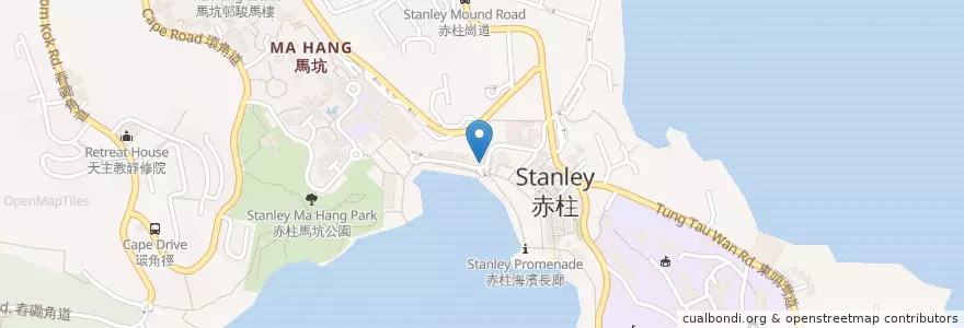 Mapa de ubicacion de The Boathouse en China, Guangdong, Hongkong, Hong Kong Island, New Territories, 南區 Southern District.