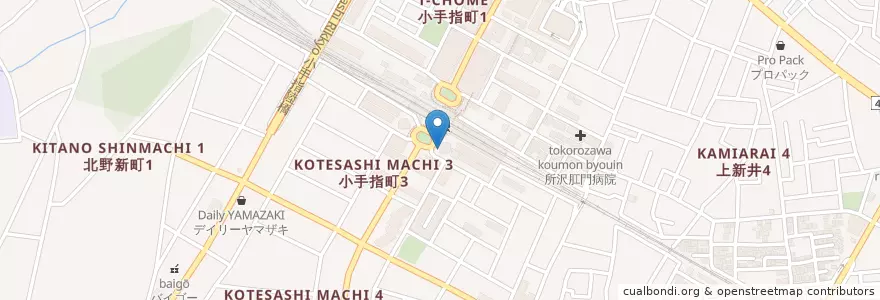 Mapa de ubicacion de トモズ en Japan, 埼玉県, 所沢市.