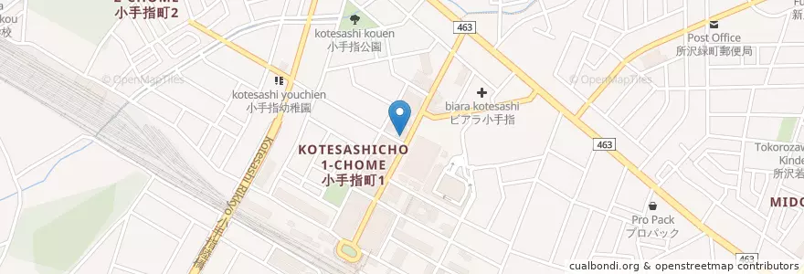 Mapa de ubicacion de ミスタードーナツ en اليابان, 埼玉県, 所沢市.