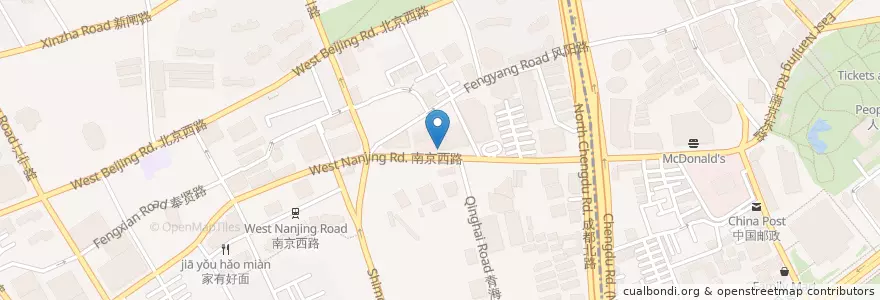 Mapa de ubicacion de 韶山冲 en China, Xangai, Jing'an.