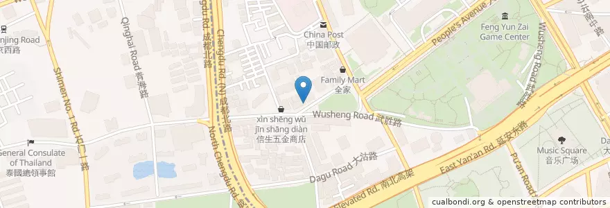 Mapa de ubicacion de Paradise Spa en 中国, 上海市, 黄浦区.