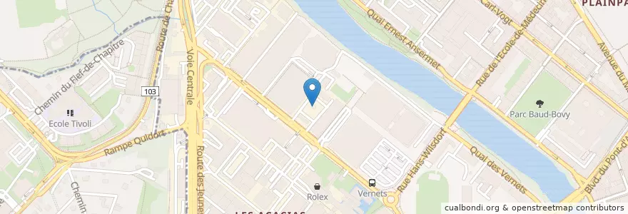 Mapa de ubicacion de Service Municipale de la Ville de Geneve en Schweiz/Suisse/Svizzera/Svizra, Genève, Genève, Genève.