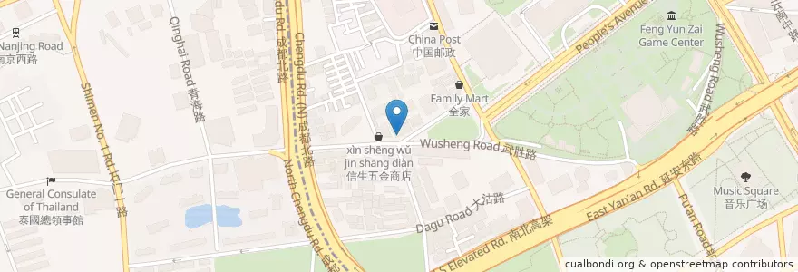 Mapa de ubicacion de Near and Far en Cina, Shanghai, Distretto Di Huangpu.
