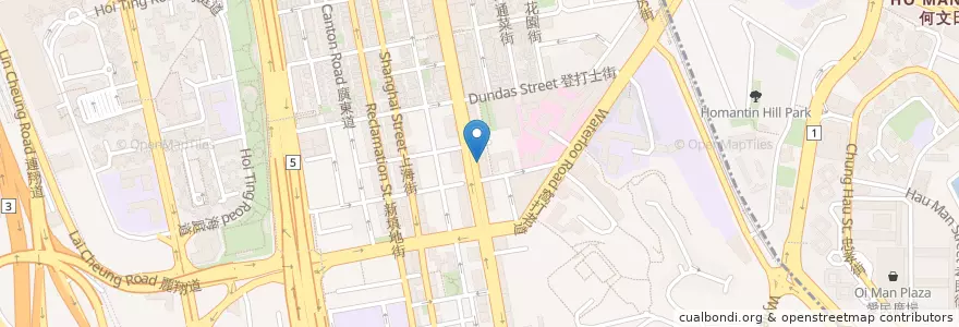 Mapa de ubicacion de 味千拉麵 Ajisen Ramen en China, Guangdong, Hongkong, Kowloon, New Territories, 油尖旺區 Yau Tsim Mong District.
