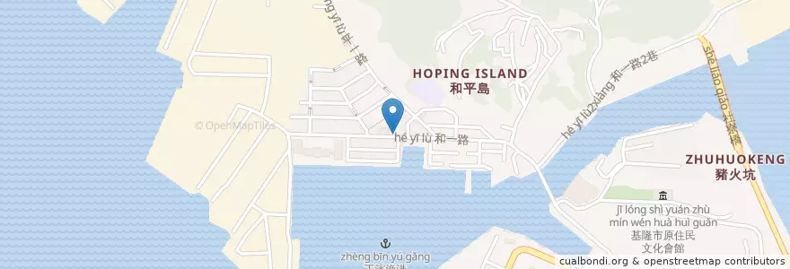 Mapa de ubicacion de 公共電話 en Taiwan, Taiwan Province, Keelung, Zhongzheng.