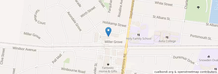 Mapa de ubicacion de Mt Waverley Youth Centre en Австралия, Виктория, City Of Monash.