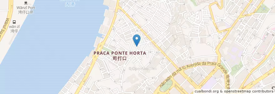 Mapa de ubicacion de 添發碗仔翅美食 Delícias Tim Fat Wun Tsai Ci en China, Macau, Guangdong, Concelho De Macau, 珠海市, 香洲区.
