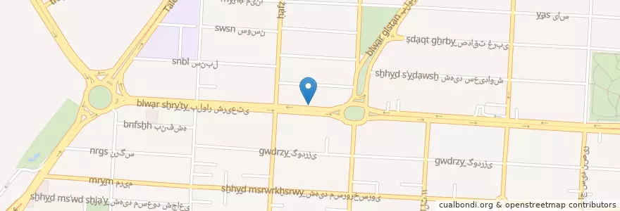 Mapa de ubicacion de بانک تجارت en Иран, Альборз, شهرستان کرج, بخش مرکزی شهرستان کرج, کرج.