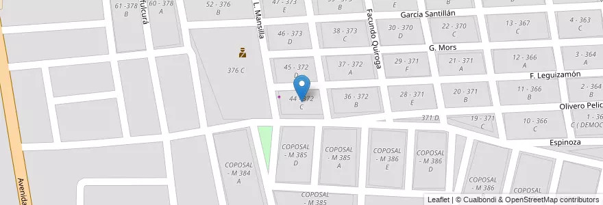 Mapa de ubicacion de 44 - 372 C en アルゼンチン, サルタ州, Capital, Municipio De Salta, Salta.