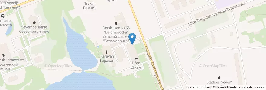 Mapa de ubicacion de Legenda Gay Bar en Russia, Northwestern Federal District, Arkhangelsk Oblast, Primorsky District, Городской Округ Северодвинск.