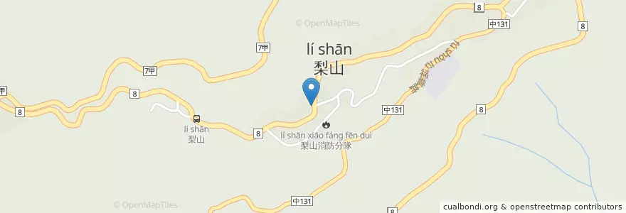Mapa de ubicacion de 宏霖小吃部 en 타이완, 타이중 시, 허핑 구.