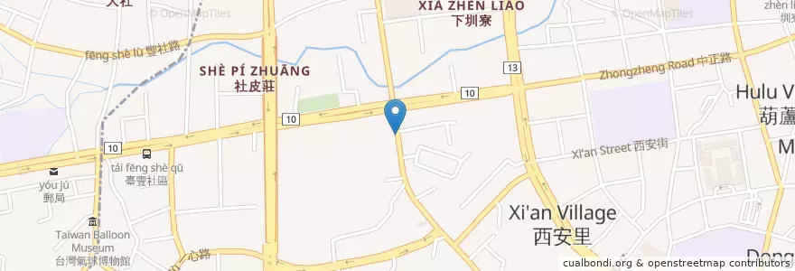 Mapa de ubicacion de 芳原排骨麵 en Tayvan, Taichung, 豐原區.