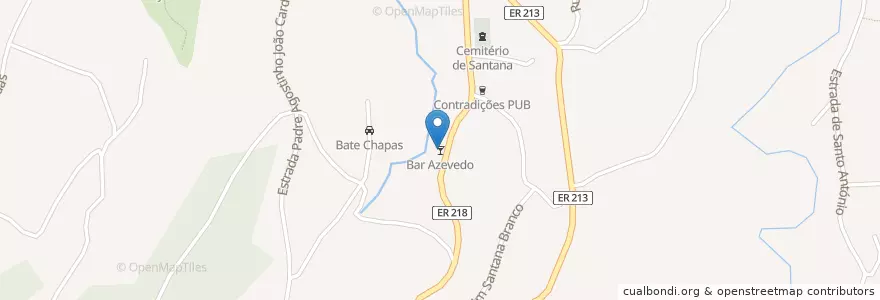 Mapa de ubicacion de Bar Azevedo en 포르투갈, Santana, Santana.