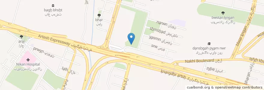 Mapa de ubicacion de مسجد حضرت فاطمه س en ایران, استان تهران, شهرستان شمیرانات, تهران, بخش رودبار قصران.