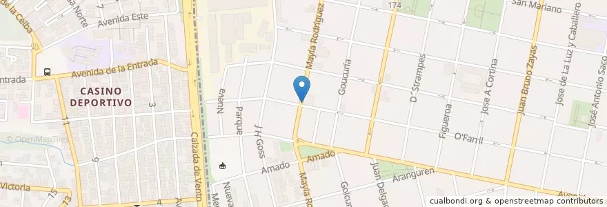 Mapa de ubicacion de O'farril y Mayia Rodriguez en Cuba, La Habana, Cerro, Diez De Octubre.