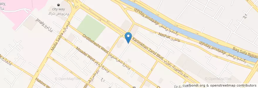 Mapa de ubicacion de ساختمان نگین کلینیک پزشکان en Иран, Фарс, شهرستان شیراز, بخش مرکزی, شیراز.