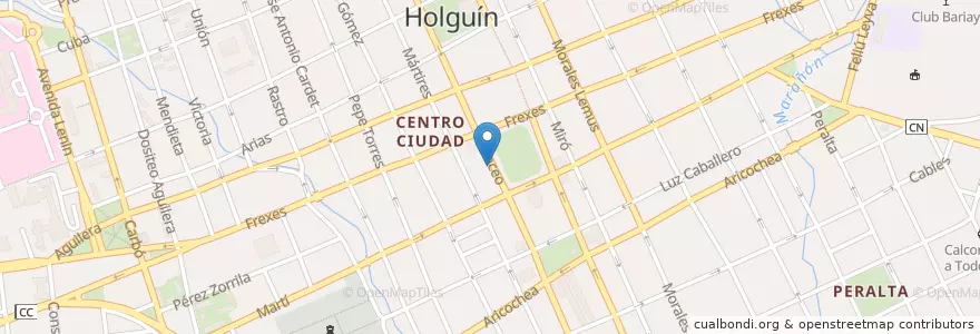 Mapa de ubicacion de La Begonia en Cuba, Holguín, Holguín.