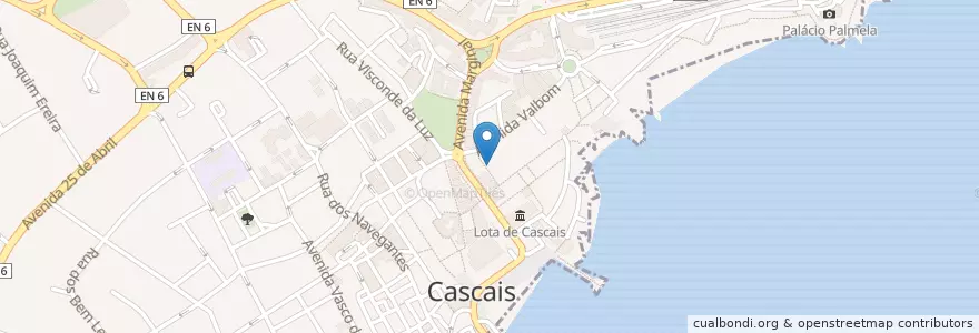 Mapa de ubicacion de Lucullus en Portugal, Metropolregion Lissabon, Lissabon, Großraum Lissabon, Cascais, Cascais E Estoril.