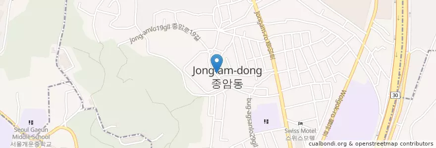Mapa de ubicacion de DalYang en Corée Du Sud, Séoul, 성북구, 종암동.