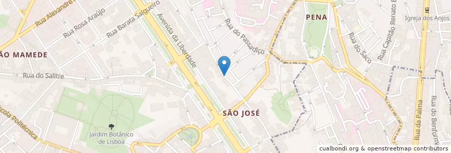 Mapa de ubicacion de Sr. Lisboa en Portugal, Área Metropolitana De Lisboa, Lissabon, Grande Lisboa, Lissabon, Santo António.