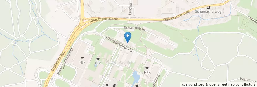 Mapa de ubicacion de Bellavista en Switzerland, Zurich, District Zurich, Zurich.