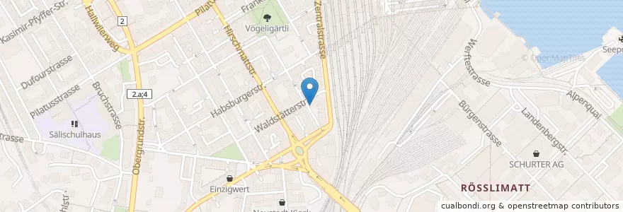 Mapa de ubicacion de Zur Werkstatt en Suíça, Luzern, Luzern.