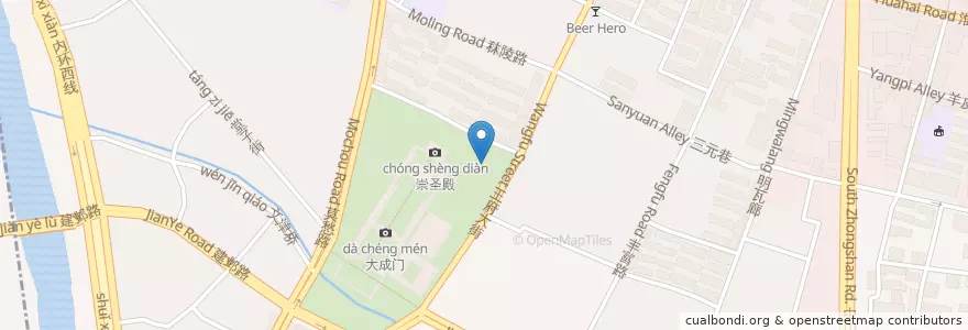 Mapa de ubicacion de 安乐园 en 中国, 江蘇省, 南京市, 秦淮区.