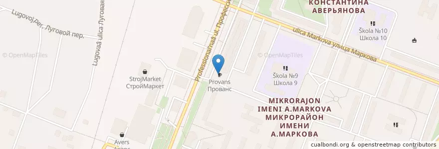 Mapa de ubicacion de Прованс en Russie, District Fédéral Central, Oblast De Moscou, Дмитровский Городской Округ.